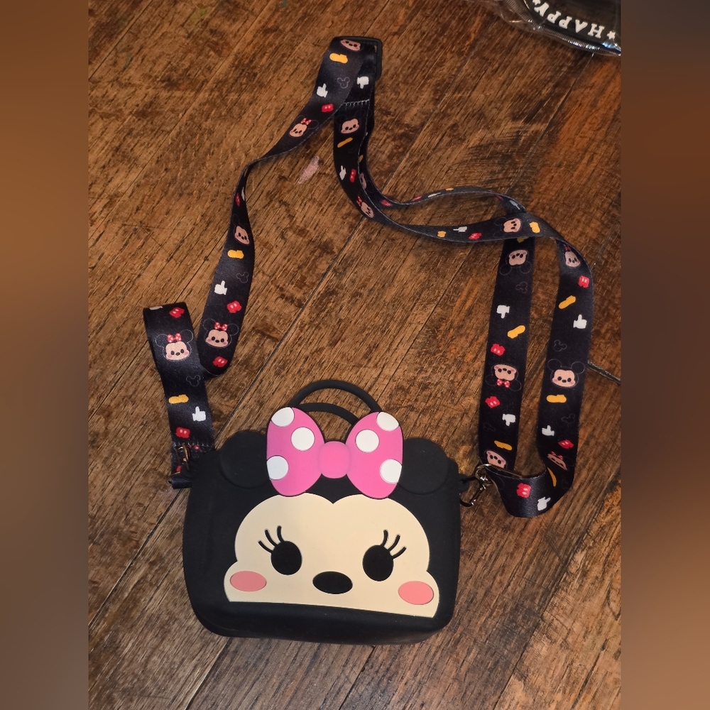 Kids Minnie Mouse Crossbody Purse - Pink Bow